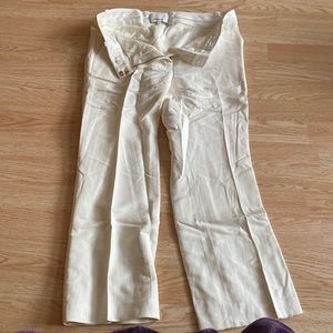 White professional work pants, long legs